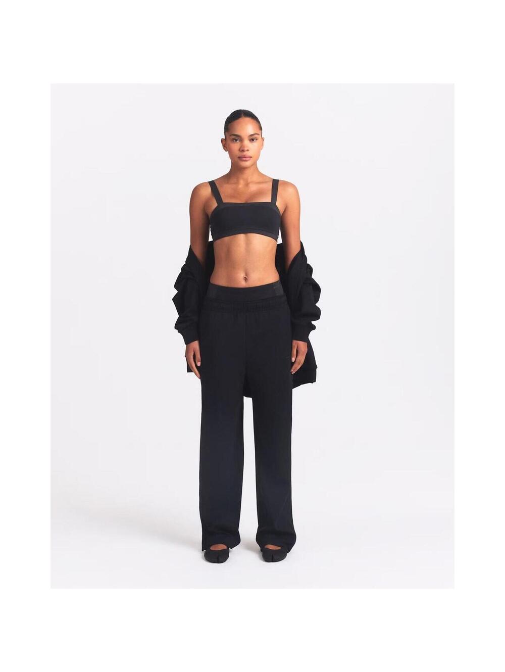 Nike x SKIMS Tricot Side Snap Pants Black XL NWT Wide Leg Athletic Lounge